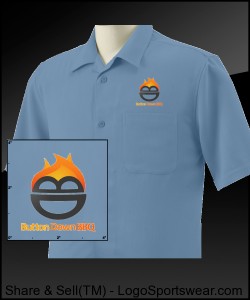 Button Down BBQ Camp Shirt Design Zoom